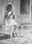 Linda Estel at home in Bootjack, about 1947