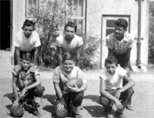 The "Blue Team" in front of the entrance, Gail on the left, 1950 or 1951