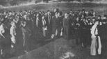 Groundbreaking for the new high school, about 1935