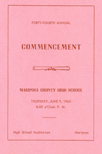 Class of 1960 Graduation Program cover