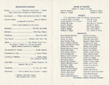 Class of 1961 Graduation Program
