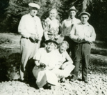 Herb ?, Mabel & Frank Estel, Roy Merrill, Bess ?, Ruby Merrill, September 1937